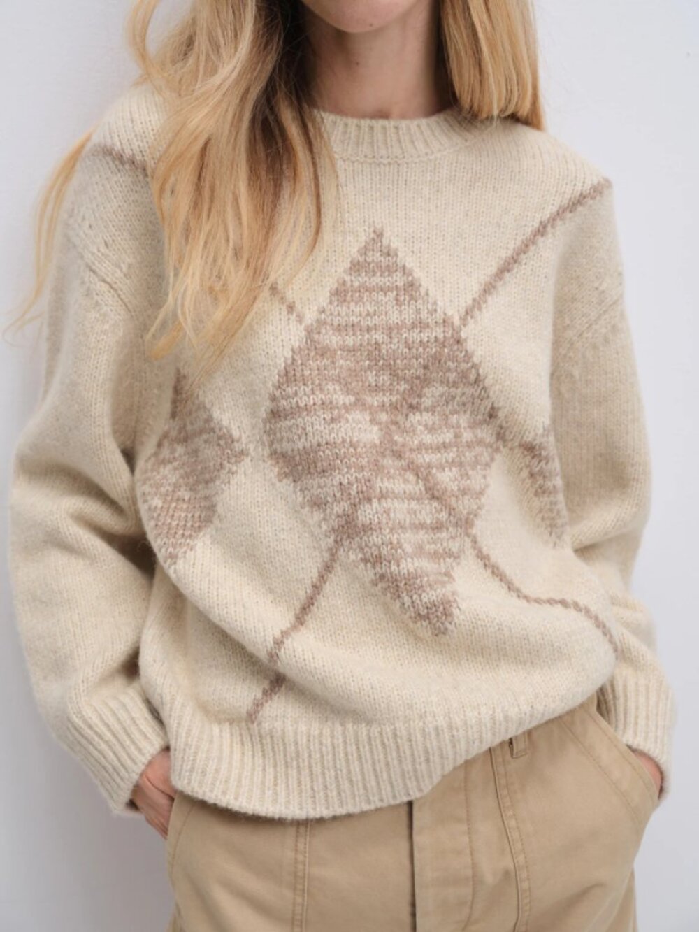 Andrea Tang Alpaca Cotton Jacquard Jumper